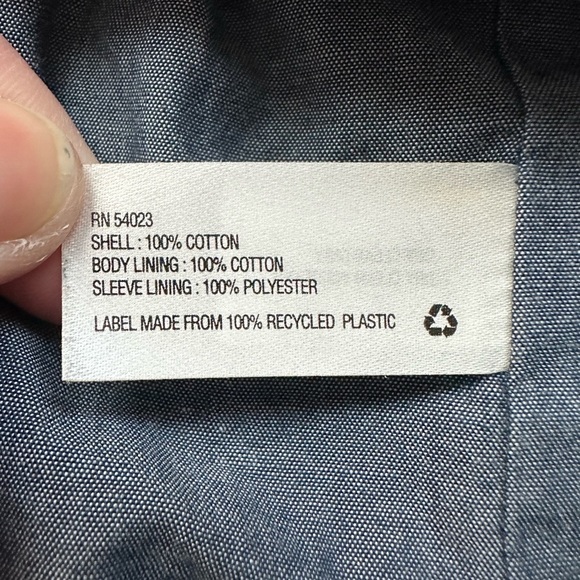 Gap Moto Navy Asymmetrical Jacket Zippers Size Medium - Picture 13 of 16